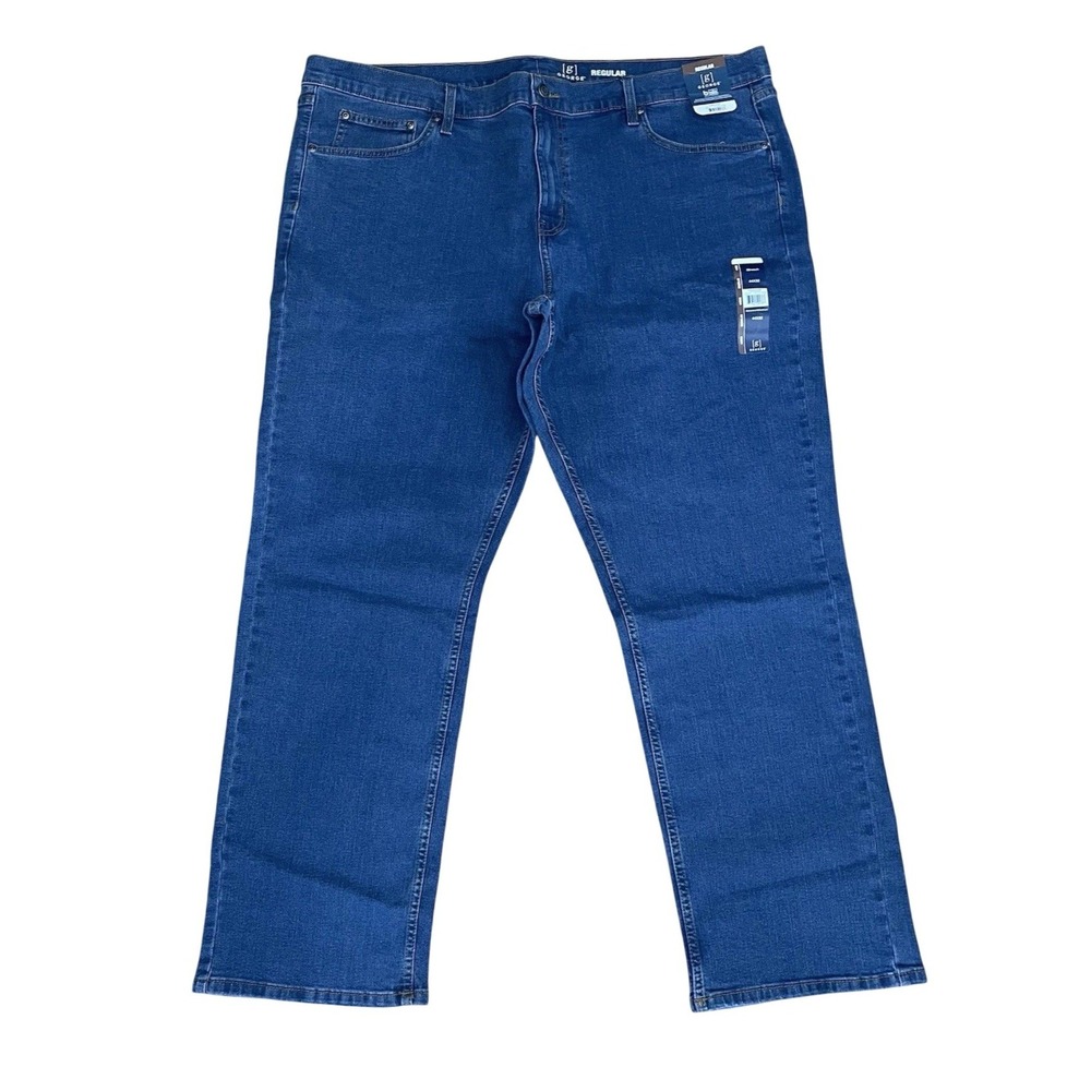 George Denim Men Jeans Regular 5 Pocket Size 44 x 30 Pants Belt Loop‎ Blue